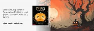 Halloween Kürbis. Link zum Buch Rufus ist sauer. 