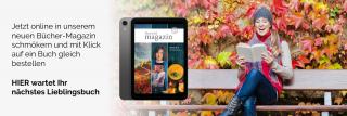 Frau liest im Herbst auf einer Bank. Link zu unserem Besold Herbst Magazin 2026.